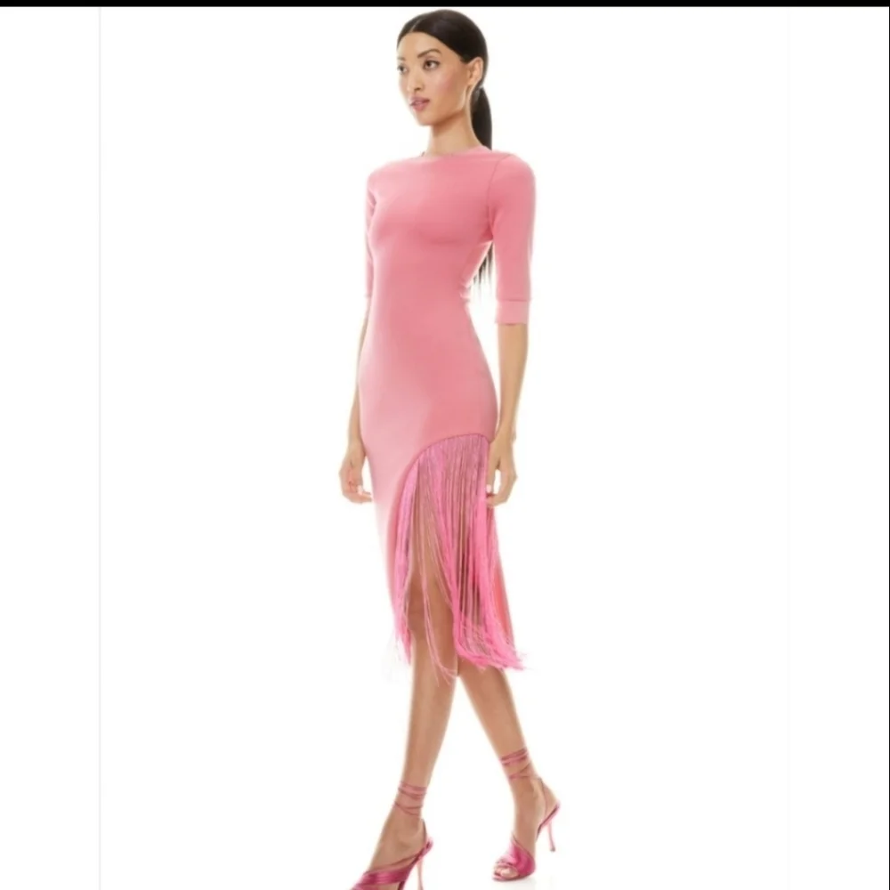 Alice + olivia  fringe midi dress size 6 - Picture 9 of 12